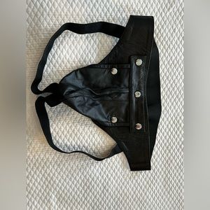 Men’s Leather Elastic Waste Jock